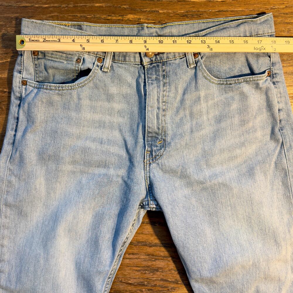Levi's 505 Jeans Straight Faded Distressed 36x30 Light Wash - Picture 4 of 10